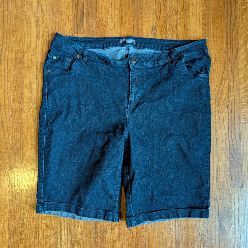 Jessica London | Stretch Bermuda Jean Shorts | 20W